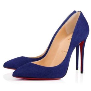 Christian Louboutin Pigalle Follies 100 Veau Velours Encre Size 40